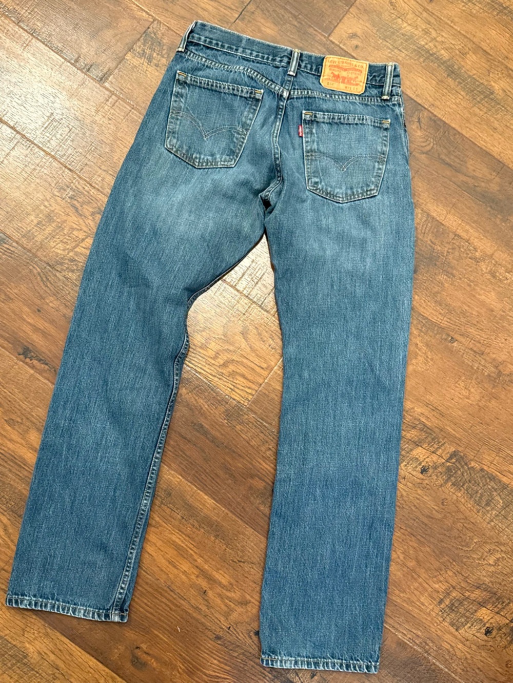 Levi's 31X32 514 100% Cotton Straight Fit Blue Denim Jeans - Picture 3 of 5